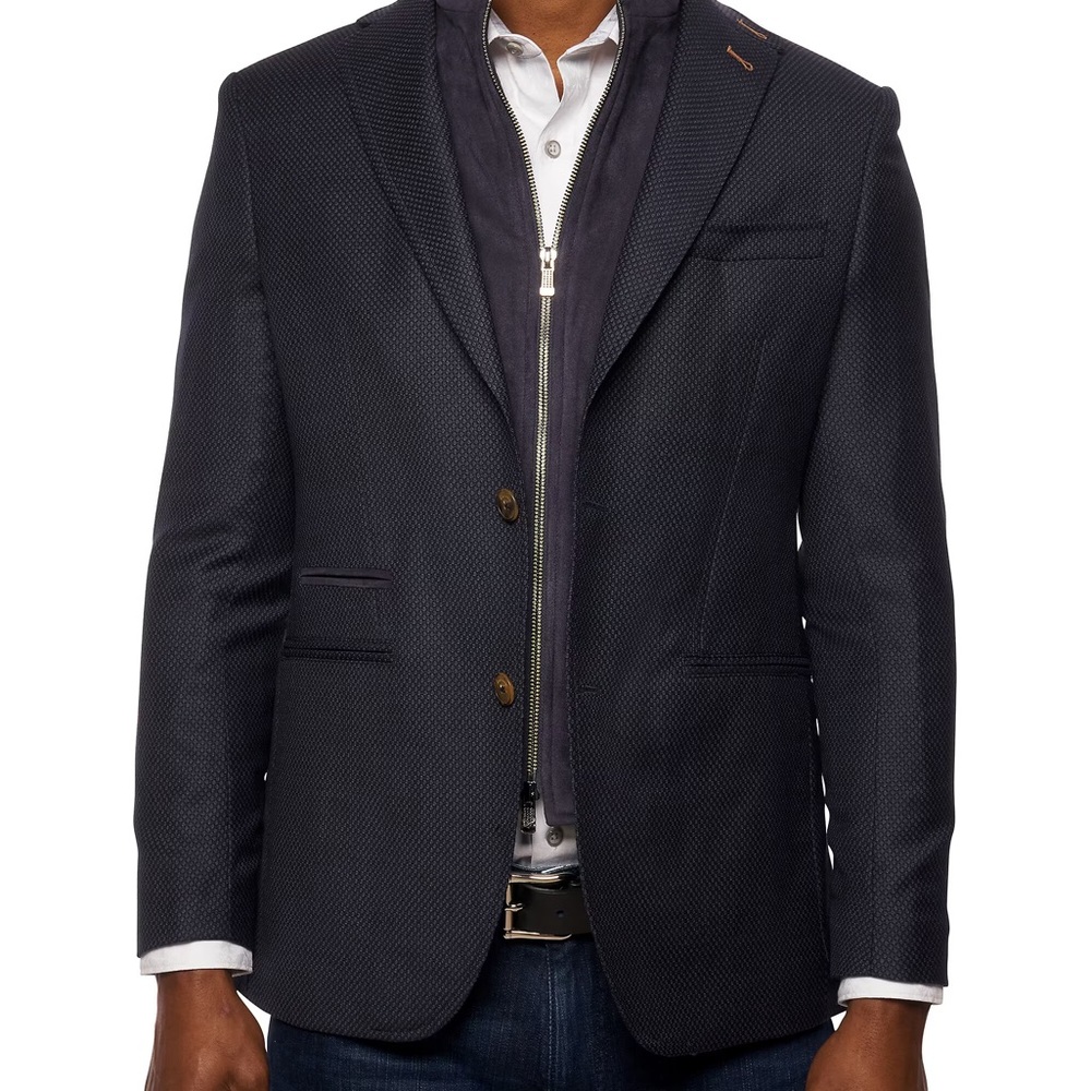 NWT Robert Graham Uptown Wool-Blend Modern-Fit Sport Coat, 48